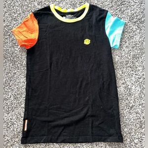 Multi colored dutch bros shirt